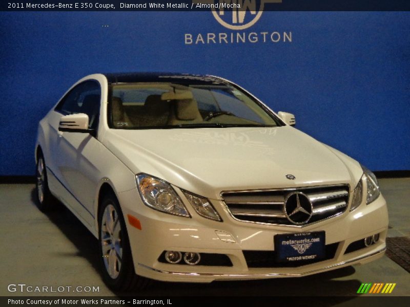Diamond White Metallic / Almond/Mocha 2011 Mercedes-Benz E 350 Coupe