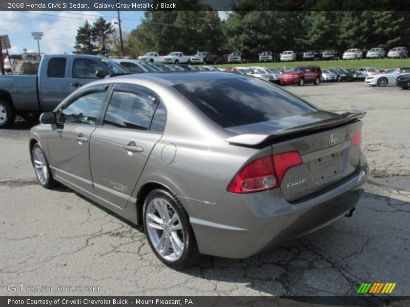 Galaxy Gray Metallic / Black 2008 Honda Civic Si Sedan