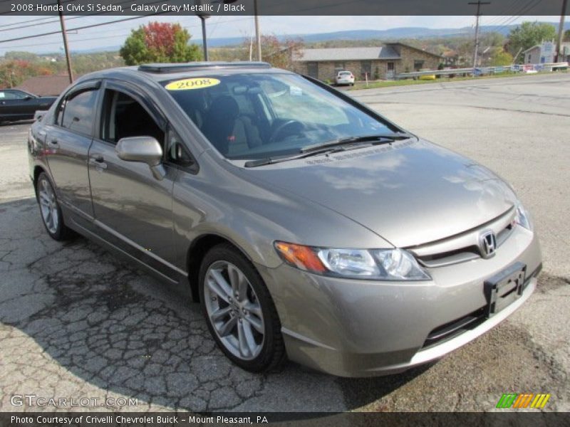 Galaxy Gray Metallic / Black 2008 Honda Civic Si Sedan
