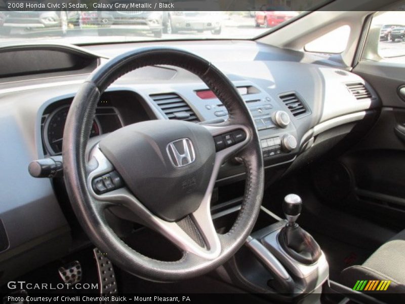 Galaxy Gray Metallic / Black 2008 Honda Civic Si Sedan