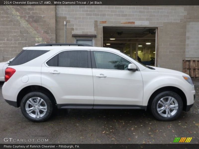 White Diamond Tricoat / Jet Black 2014 Chevrolet Equinox LT AWD
