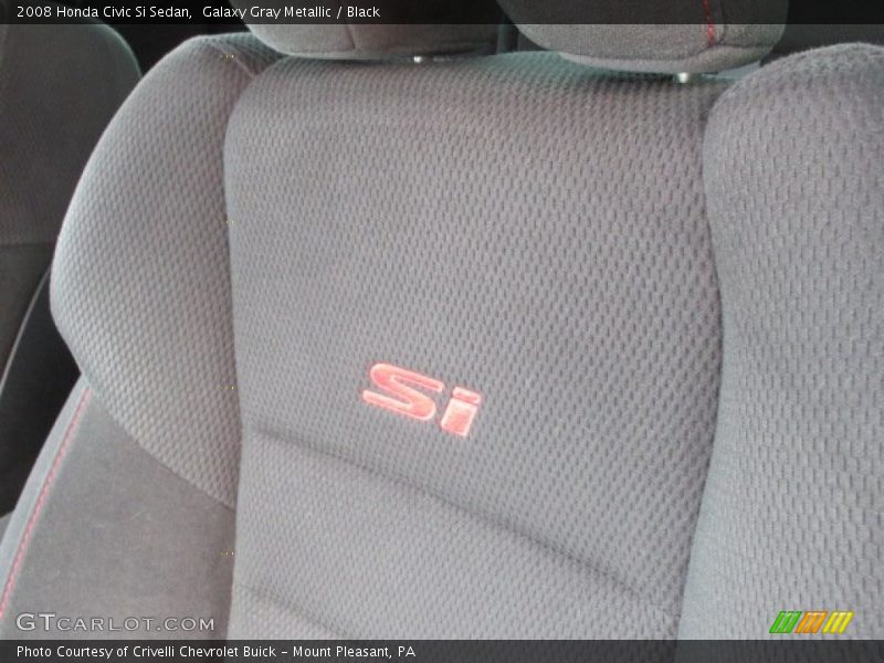 Galaxy Gray Metallic / Black 2008 Honda Civic Si Sedan