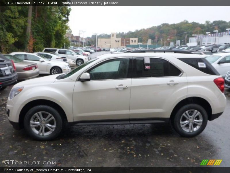 White Diamond Tricoat / Jet Black 2014 Chevrolet Equinox LT AWD