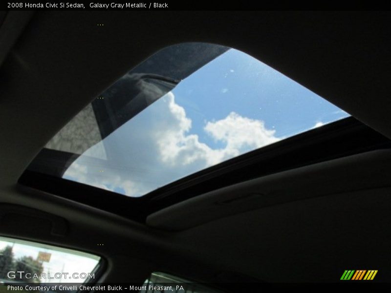 Galaxy Gray Metallic / Black 2008 Honda Civic Si Sedan