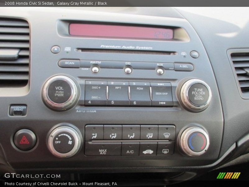 Galaxy Gray Metallic / Black 2008 Honda Civic Si Sedan