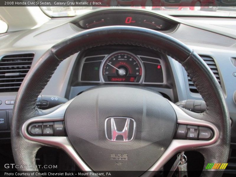 Galaxy Gray Metallic / Black 2008 Honda Civic Si Sedan