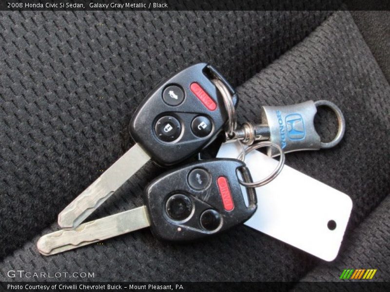Galaxy Gray Metallic / Black 2008 Honda Civic Si Sedan