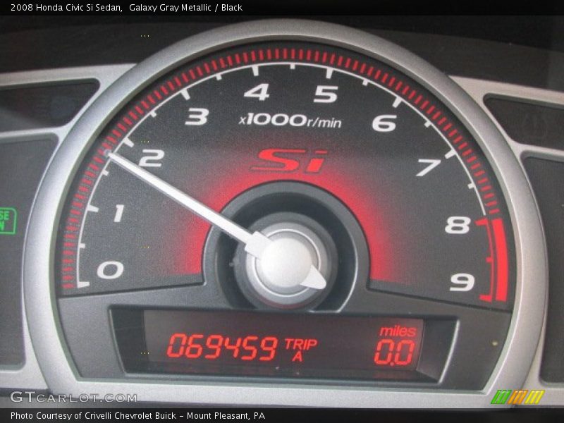 Galaxy Gray Metallic / Black 2008 Honda Civic Si Sedan