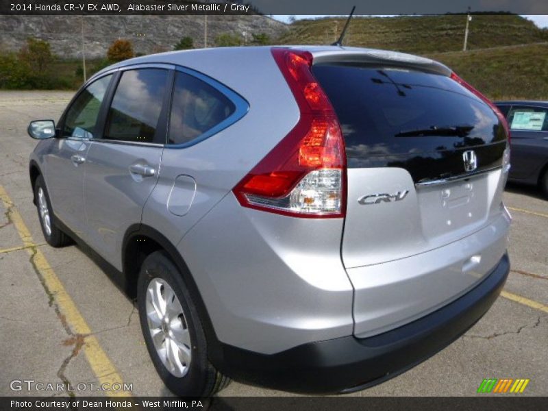 Alabaster Silver Metallic / Gray 2014 Honda CR-V EX AWD