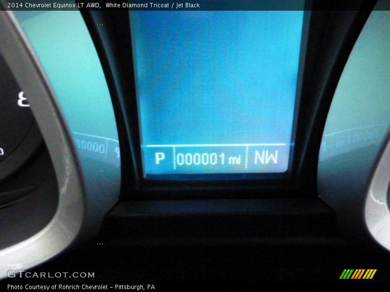 White Diamond Tricoat / Jet Black 2014 Chevrolet Equinox LT AWD