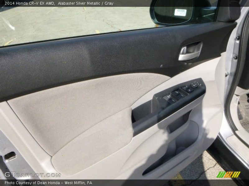 Alabaster Silver Metallic / Gray 2014 Honda CR-V EX AWD