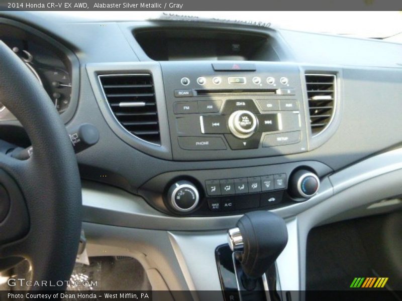 Alabaster Silver Metallic / Gray 2014 Honda CR-V EX AWD