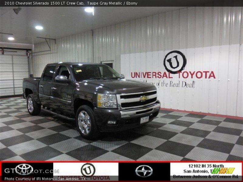 Taupe Gray Metallic / Ebony 2010 Chevrolet Silverado 1500 LT Crew Cab