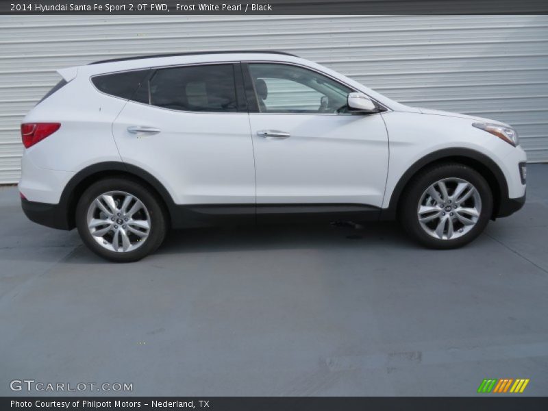 Frost White Pearl / Black 2014 Hyundai Santa Fe Sport 2.0T FWD