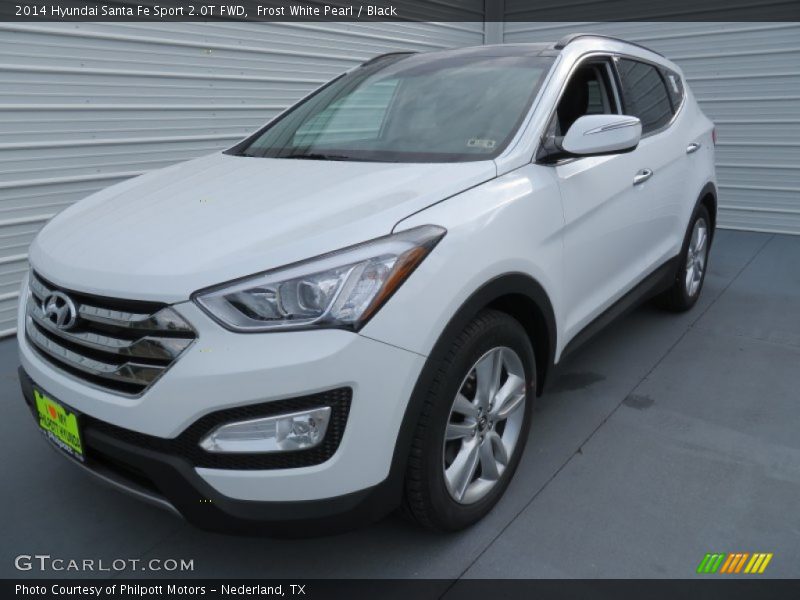 Frost White Pearl / Black 2014 Hyundai Santa Fe Sport 2.0T FWD