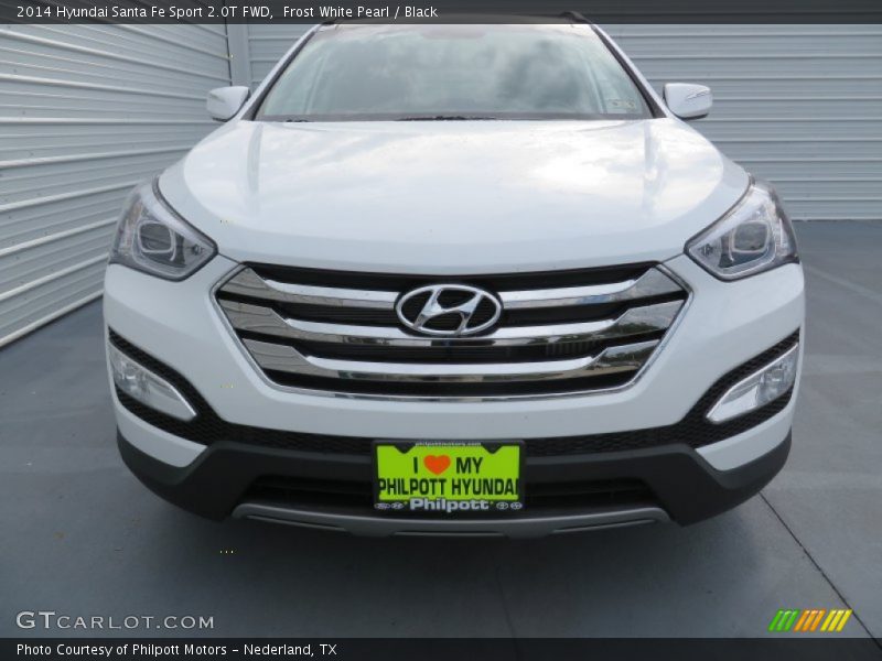 Frost White Pearl / Black 2014 Hyundai Santa Fe Sport 2.0T FWD