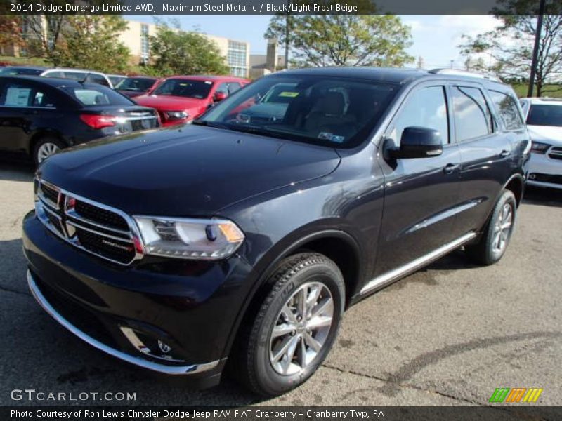 Maximum Steel Metallic / Black/Light Frost Beige 2014 Dodge Durango Limited AWD