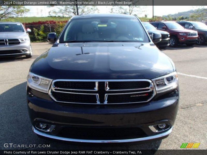 Maximum Steel Metallic / Black/Light Frost Beige 2014 Dodge Durango Limited AWD