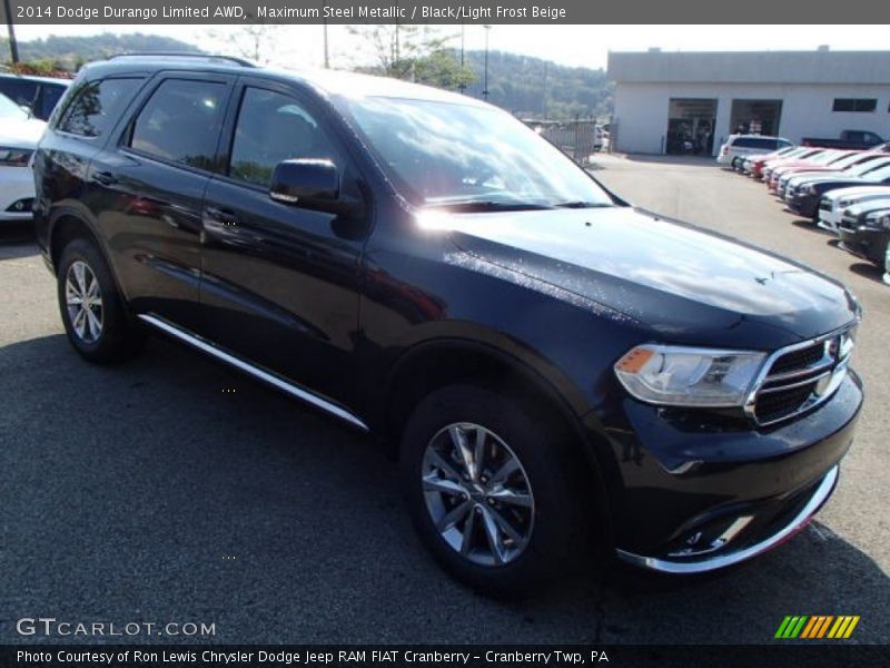 Maximum Steel Metallic / Black/Light Frost Beige 2014 Dodge Durango Limited AWD