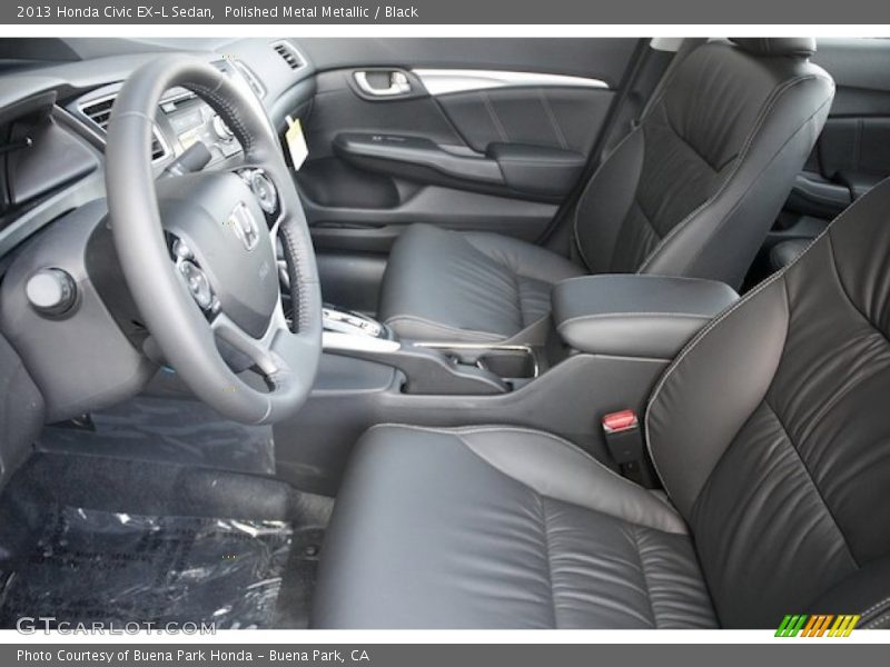 Polished Metal Metallic / Black 2013 Honda Civic EX-L Sedan