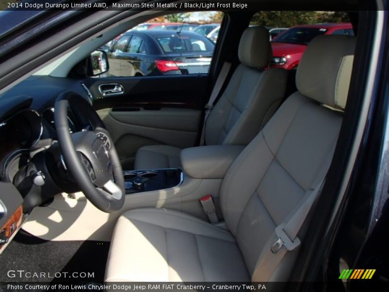 Maximum Steel Metallic / Black/Light Frost Beige 2014 Dodge Durango Limited AWD