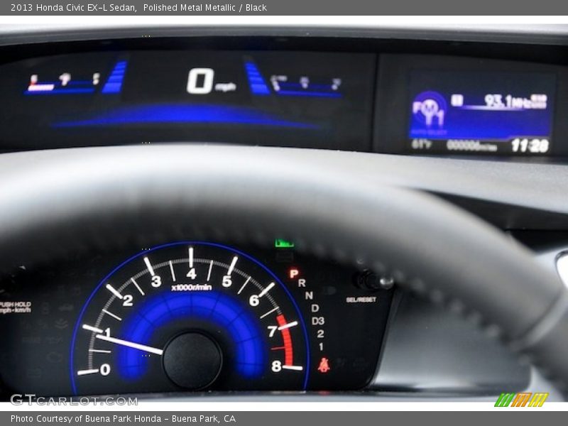 Polished Metal Metallic / Black 2013 Honda Civic EX-L Sedan