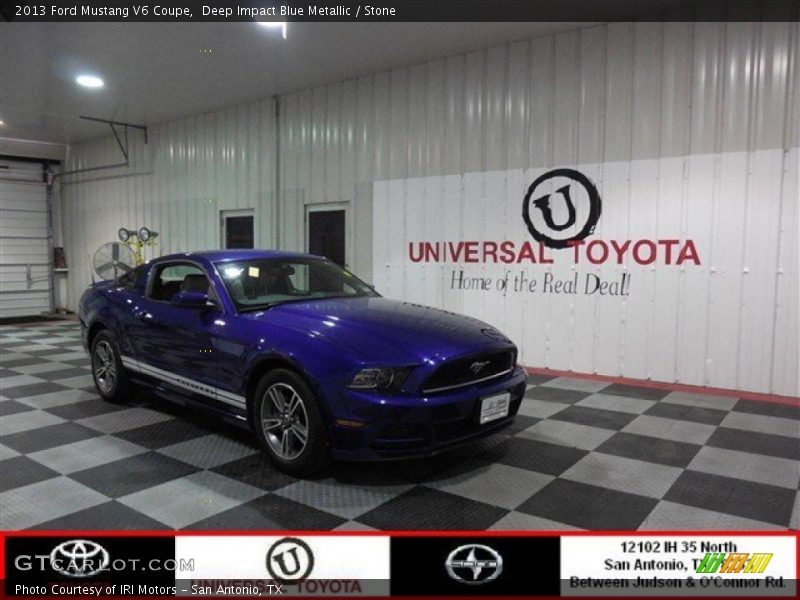Deep Impact Blue Metallic / Stone 2013 Ford Mustang V6 Coupe