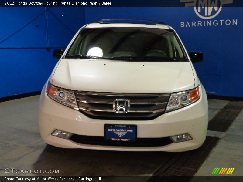 White Diamond Pearl / Beige 2012 Honda Odyssey Touring