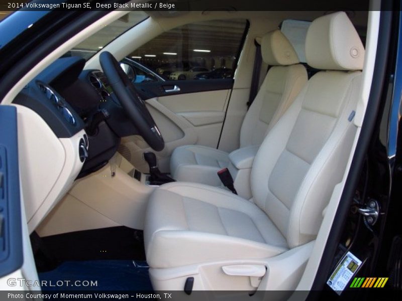 Deep Black Metallic / Beige 2014 Volkswagen Tiguan SE