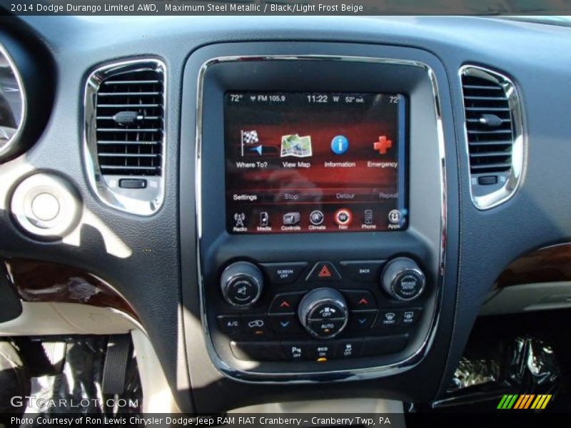 Maximum Steel Metallic / Black/Light Frost Beige 2014 Dodge Durango Limited AWD
