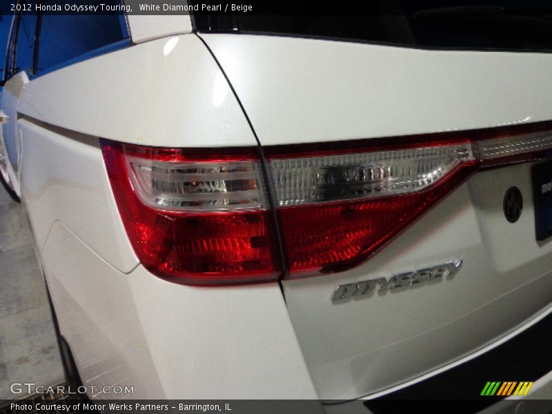 White Diamond Pearl / Beige 2012 Honda Odyssey Touring