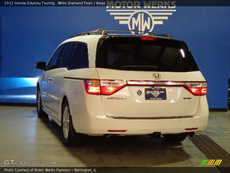 White Diamond Pearl / Beige 2012 Honda Odyssey Touring