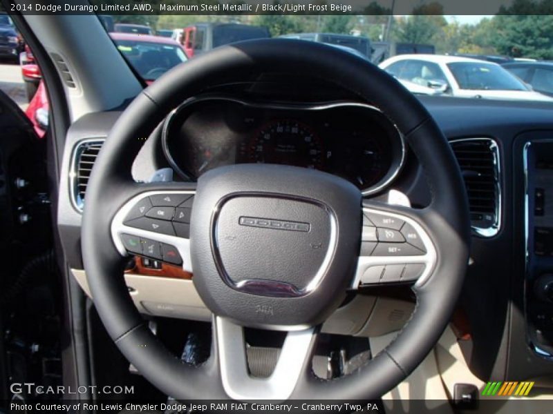Maximum Steel Metallic / Black/Light Frost Beige 2014 Dodge Durango Limited AWD