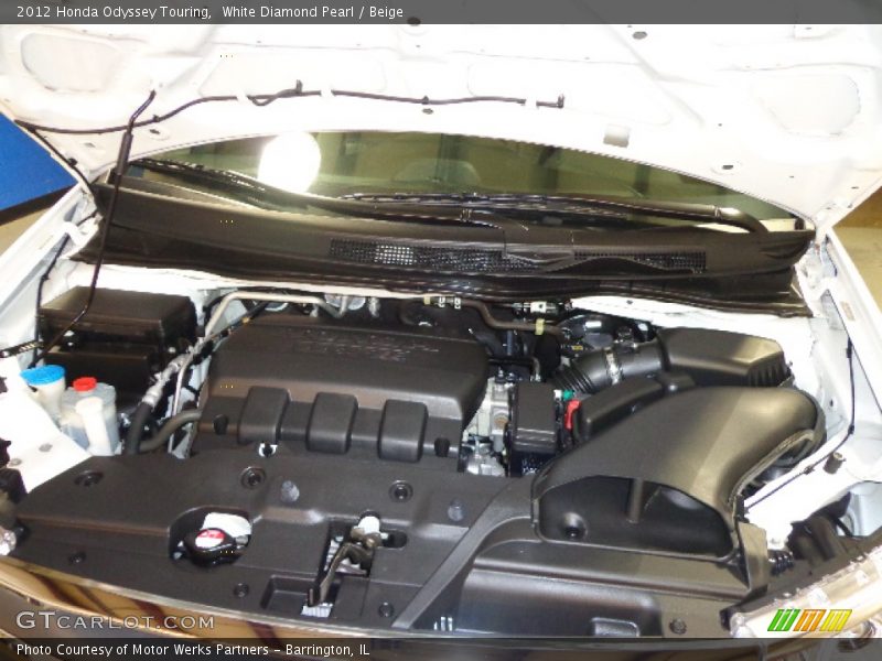 White Diamond Pearl / Beige 2012 Honda Odyssey Touring