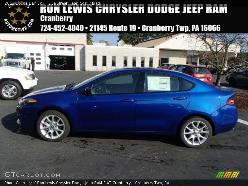 Blue Streak Pearl Coat / Black 2013 Dodge Dart SXT