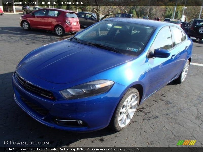 Blue Streak Pearl Coat / Black 2013 Dodge Dart SXT