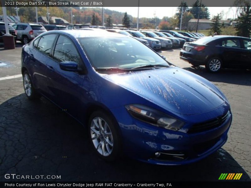 Blue Streak Pearl Coat / Black 2013 Dodge Dart SXT