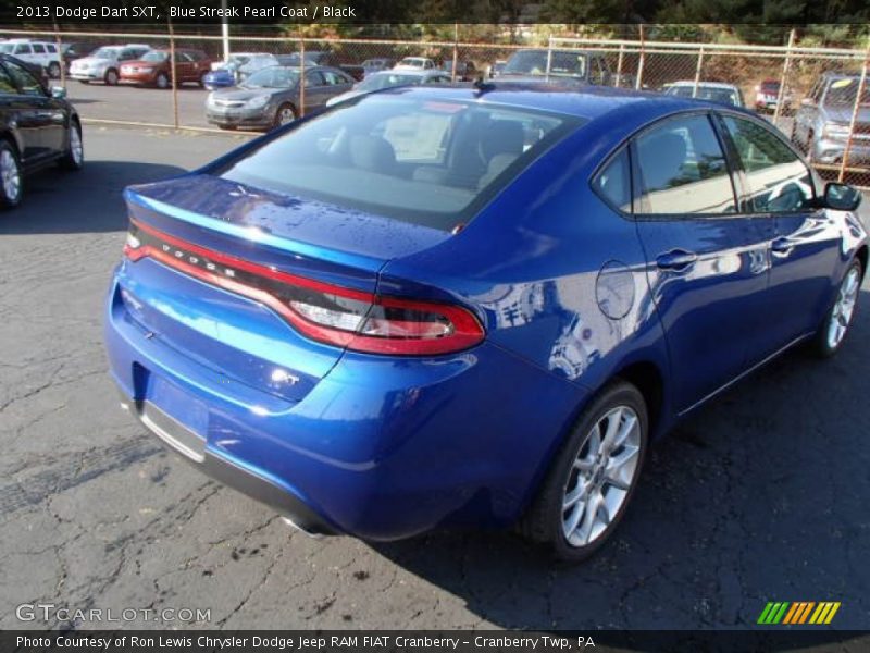 Blue Streak Pearl Coat / Black 2013 Dodge Dart SXT