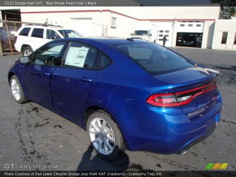 Blue Streak Pearl Coat / Black 2013 Dodge Dart SXT