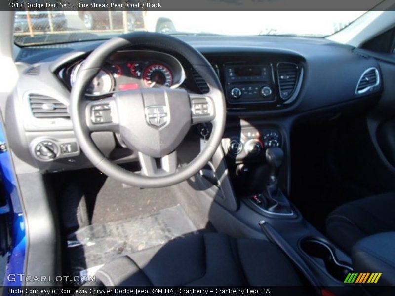 Blue Streak Pearl Coat / Black 2013 Dodge Dart SXT