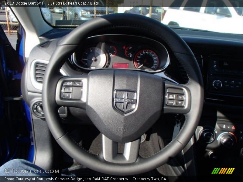 Blue Streak Pearl Coat / Black 2013 Dodge Dart SXT
