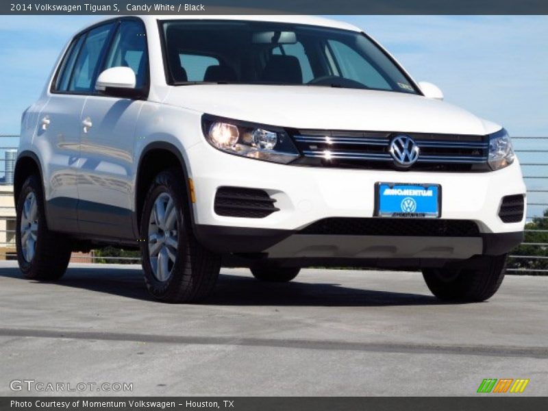 Candy White / Black 2014 Volkswagen Tiguan S