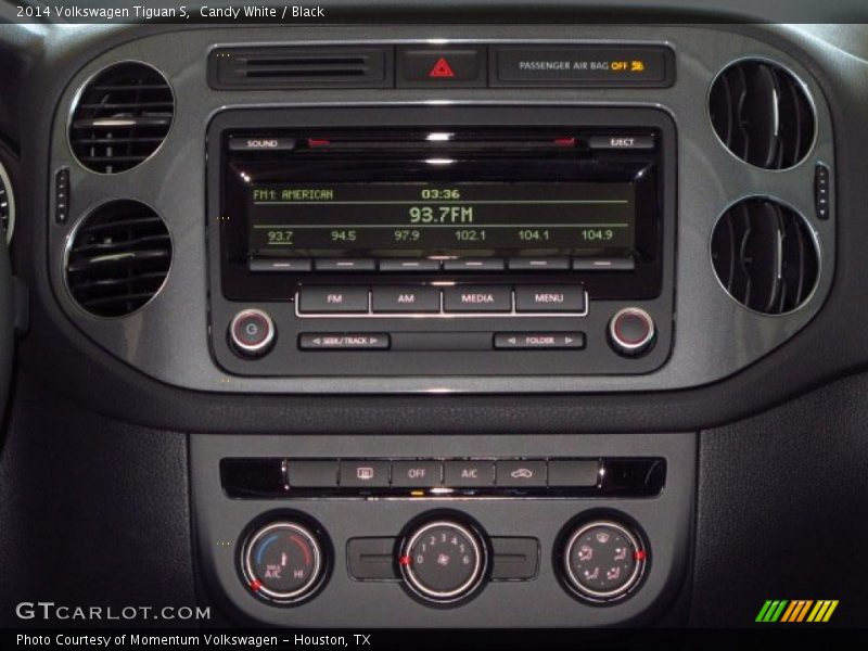 Candy White / Black 2014 Volkswagen Tiguan S