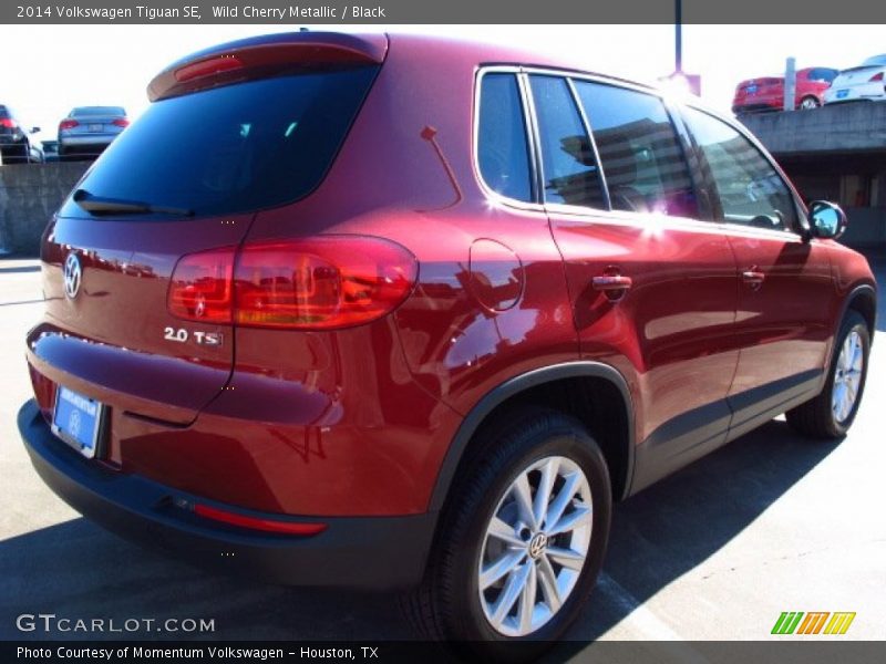 Wild Cherry Metallic / Black 2014 Volkswagen Tiguan SE
