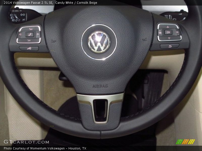 Candy White / Cornsilk Beige 2014 Volkswagen Passat 2.5L SE