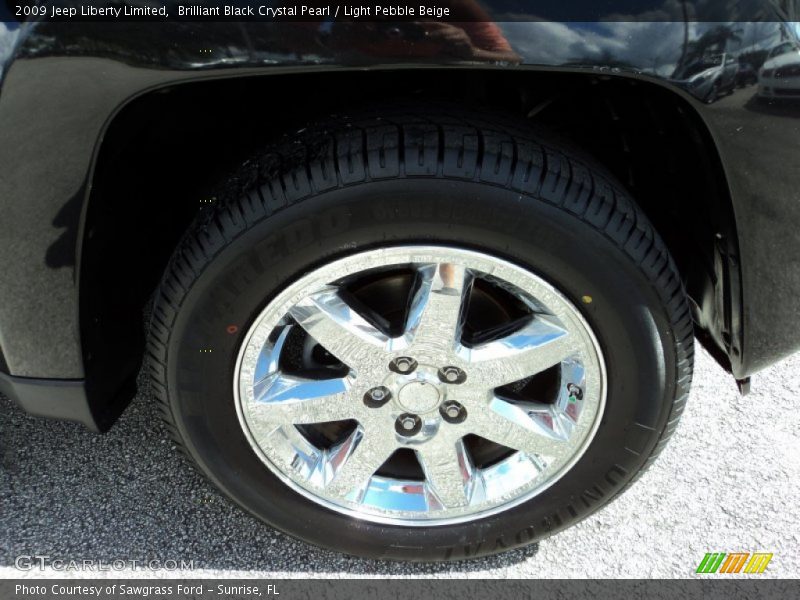 Brilliant Black Crystal Pearl / Light Pebble Beige 2009 Jeep Liberty Limited