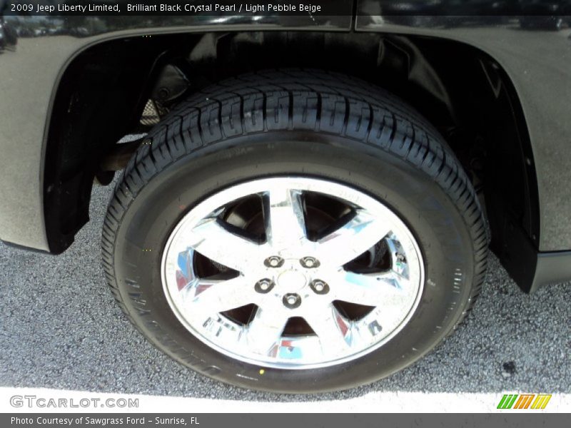 Brilliant Black Crystal Pearl / Light Pebble Beige 2009 Jeep Liberty Limited