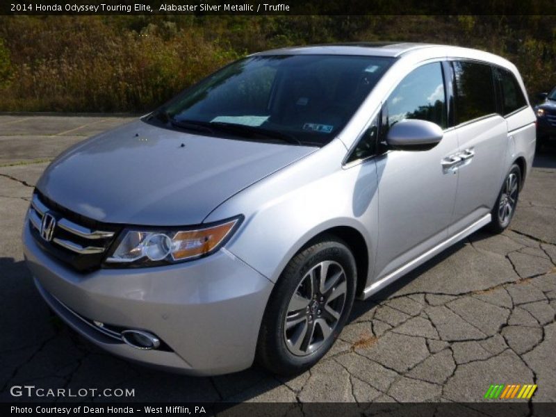 Alabaster Silver Metallic / Truffle 2014 Honda Odyssey Touring Elite