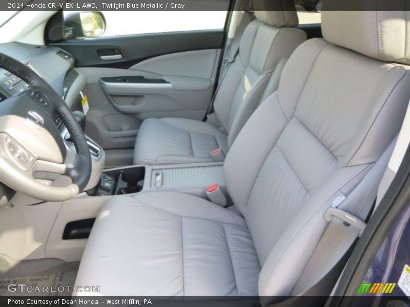 Twilight Blue Metallic / Gray 2014 Honda CR-V EX-L AWD