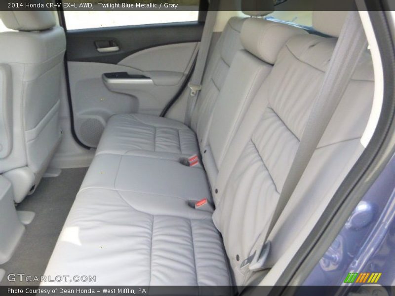 Twilight Blue Metallic / Gray 2014 Honda CR-V EX-L AWD